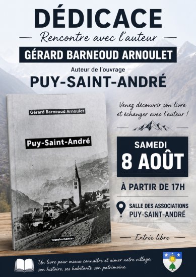 Dédicace Puy-Saint-André